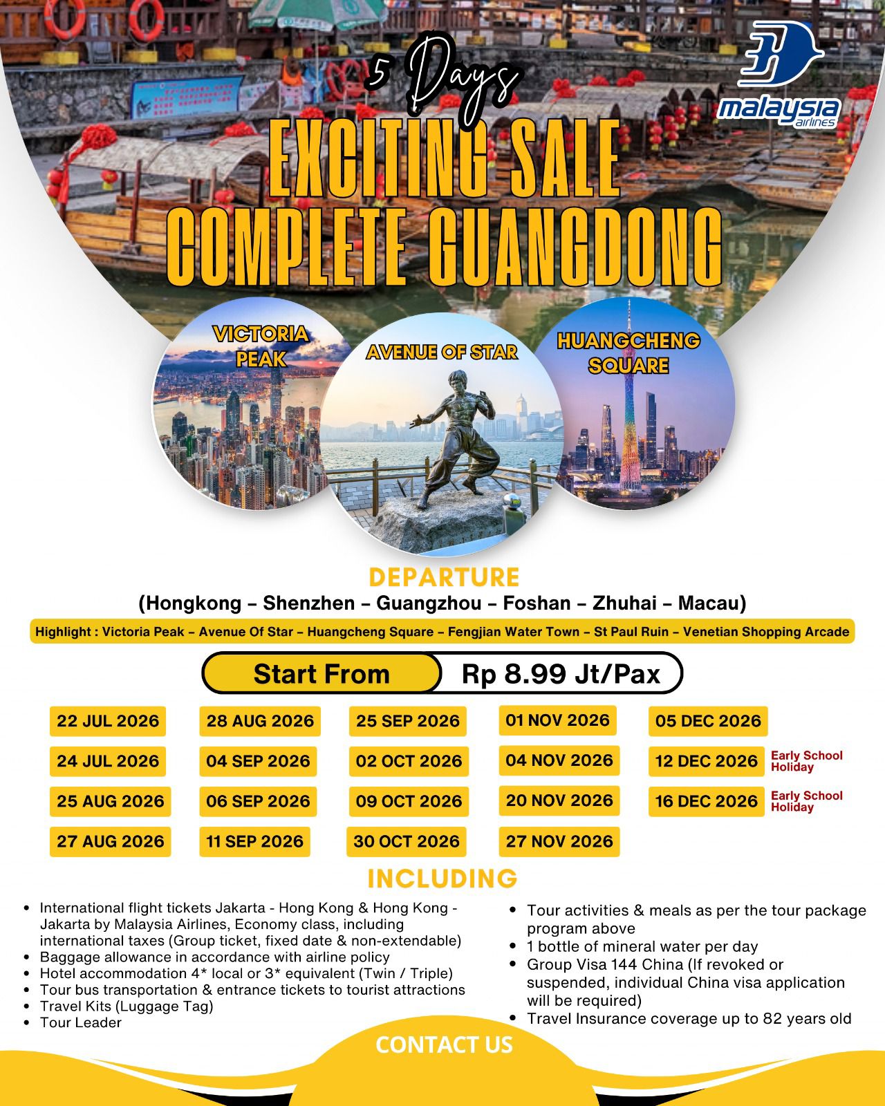Paket Wisata 5D EXCITING SALE COMPLETE GUANGDONG
